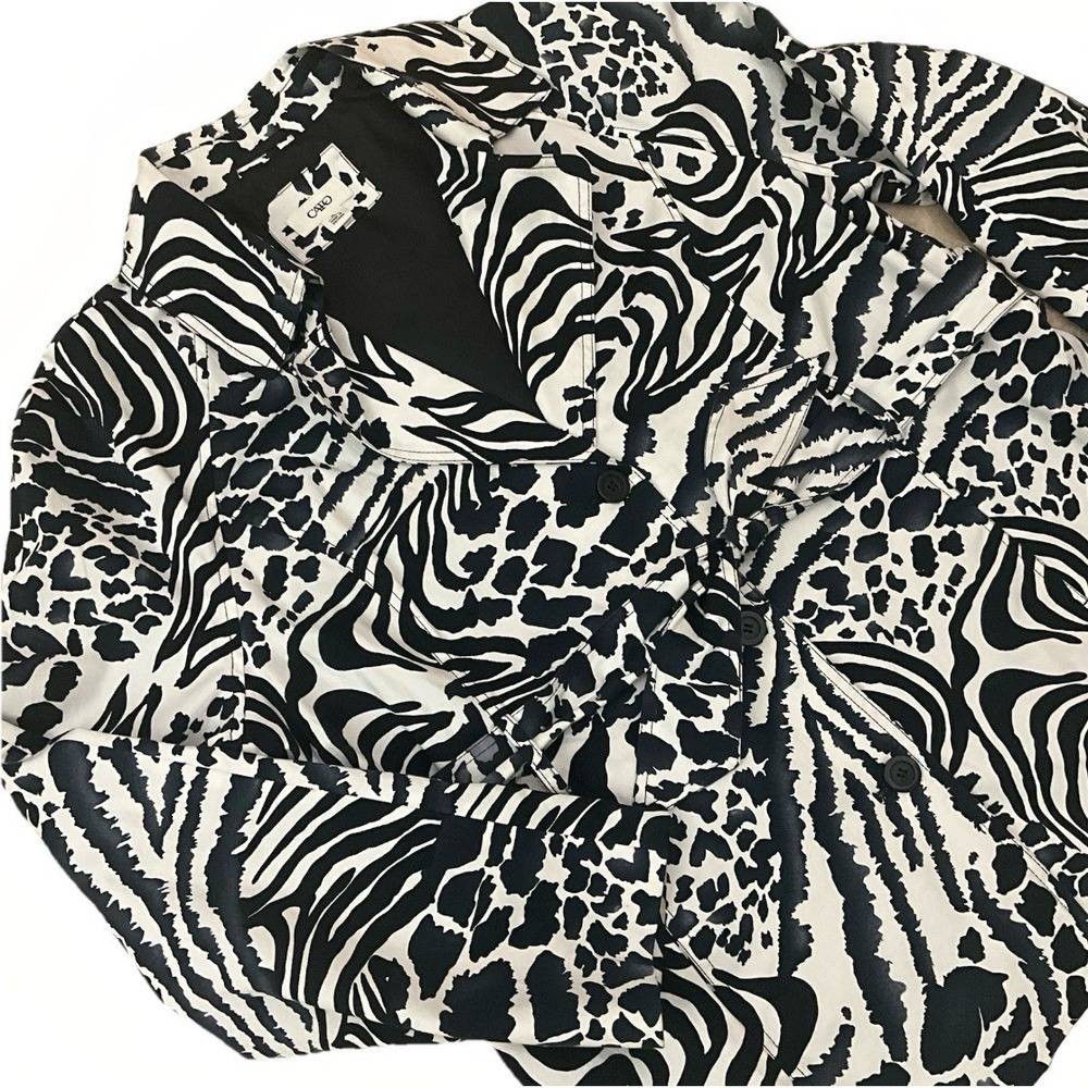 Cato Animal Print Belted Jacket Zebra Leopard Lightweight Coat